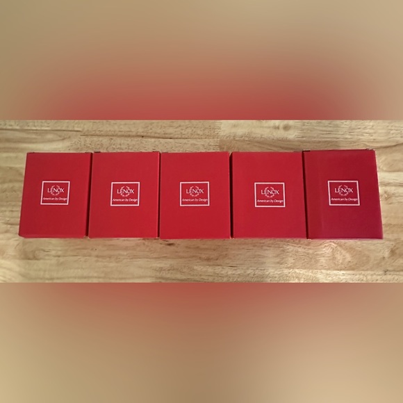 Five Different Designs, Lenox Very Merry Porcelain Ornaments, All Boxed, Vintage - Picture 6 of 11